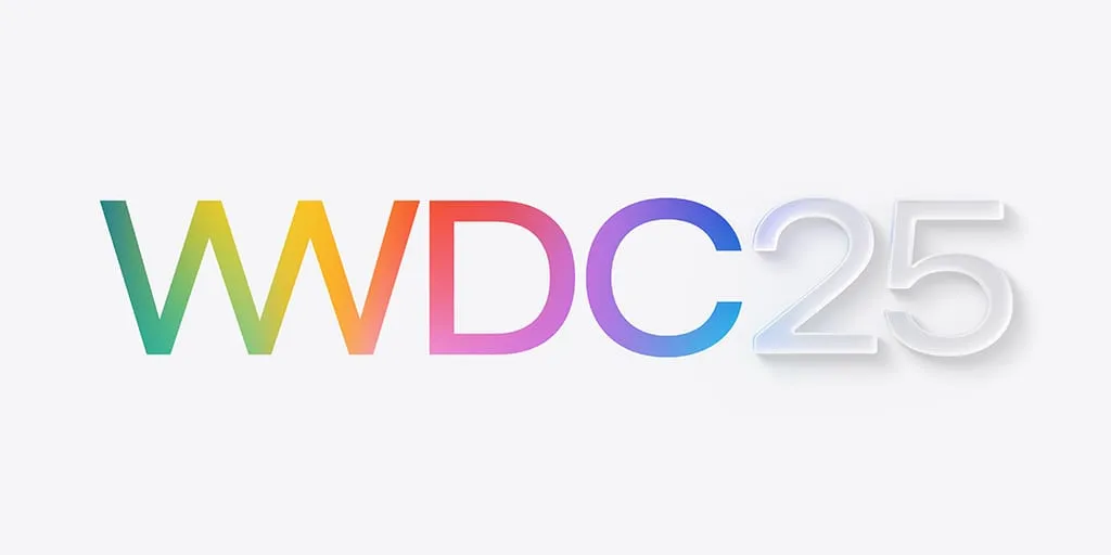 Logo, millel on värvikirevad tähed 'WWDC25' valgel taustal.